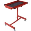 Adjustable Tear Down Work Table With Drawer For Garages, Repair Shops, And Diy, Portable, (4) 2.5" Swivel Casters, 220 Pound Capacity, Rubber Corners, Heavy Duty Steel - Red - Image 5