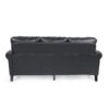 Contemporary 3 Seater Sofa With Nailhead Trim - Black - Image 10