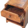 Newton - Mini Nightstand With A Drawer And Open Shelf - Brown - Image 5