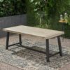 Equilibrium - Outdoor Dining Table With Slat Top Table - Gray - Image 2
