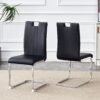 (Set of 4) Material Bow Shaped Chairs Perfectly Integrated Into Industrial And Modern Home Design - Black - Image 8