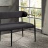 Jaramillo - Chenille Bench - Black - Image 4