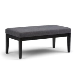 Lacey - Tufted Ottoman Bench - Slate Gray