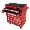 7 Drawers Multifunctional Tool Cart With Wheels - Red - Image 9