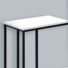 Accent Table, C - Shaped, Contemporary And Modern - White / Black - Image 3