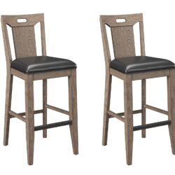 Benti - Slat Back Bar Stools (Set of 2) - Brown