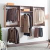 Devi - Wall Mounted Wood Closet System & Modular Units And Warm - Oak - Image 2
