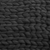 Cozy Knitted Acrylic Throw Blanket With Double Sided Design - Dark Gray - Image 6