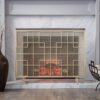 Dorothy - Modern Single Panel Iron Fire Screen - Gold - Image 2