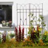4 Pack Metal Garden Trellis Rustproof Trellis For Climbing Plants Outdoor Flower Support - Brown - Image 16