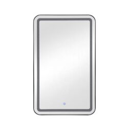 Rectangle Medicine Cabinet Mirror Bathroom Mirror With Storage Wall Mounted Medicine Mirror Cabinet With LED - Black