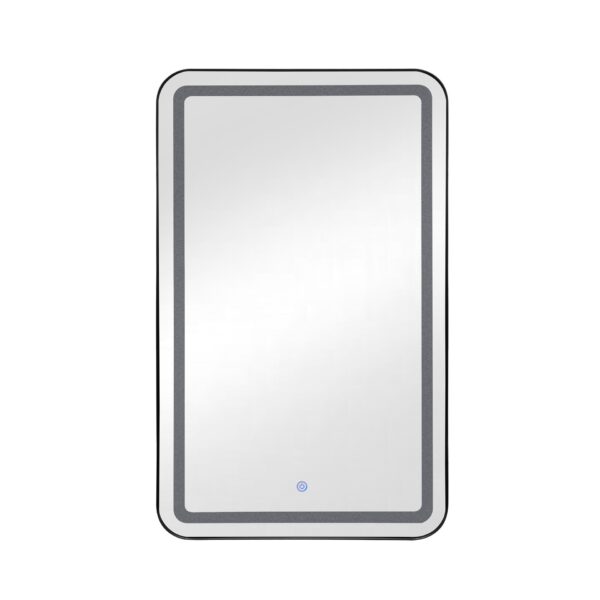 Rectangle Medicine Cabinet Mirror Bathroom Mirror With Storage Wall Mounted Medicine Mirror Cabinet With LED - Black