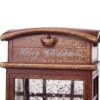 Christmas Lighted Water Spinning Phone Booth With Santa On Phone, 3*AA Batteries Required - White / Red - Image 7