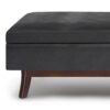Owen - Rectangular Storage Ottoman - Distressed Black - Image 4