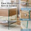 Elegant Bedside Table With Drawers And Transparent Tempered Glass Sides - Wood - Image 8
