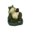 Charming Frog Prince Umbrella Base With Concrete Design - Green - Image 3