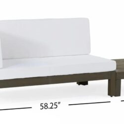 Oana - Left Corner Bench And Coffee Table - White