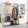 Devi - Wall Mounted Wood Closet System With Modular Versatility And Warm - White - Image 2