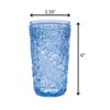 Paisley - Style Acrylic Hi Ball Glasses (Set of 4), 17Oz, Bpa Free, Shatterproof - Blue - Image 3