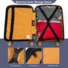 Carry On Luggage Airline Approved18.5" Carry On Suitcase With Tsa Approved Carry On Luggage With Wheels Carry On Bag Hard Shell Suitcases - Dark Gray - Image 9