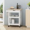 Tattnall - Kitchen Cart With Wheels - White - Image 2