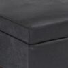 Owen - Small Rectangular Storage Ottoman - Distressed Black - Image 7