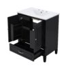 Vintage Style 30" Bathroom Vanity With Sink, Multi Functional Storage, Soft Closing Door - Black - Image 14