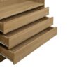 Doorless Storage Wardrobe For Dedroom With Shelves And 3 Drawers - Nature - Image 8