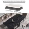 70.87" Modern Artificial Stone Dining Table, Can Accommodate 6-8 People - Black - Image 10