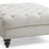 Charming Traditional Ottoman - Ivory - Image 5