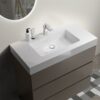 Alice - 36" Bathroom Vanity With Sink, Large Storage Freestanding Bathroom Vanity For Modern Bathroom, One-Piece Sink Basin Without Drain And Faucet - Gray / White - Image 5