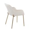 Daniella - Contemporary Dining Chair (Set of 2) - Gold / Cream - Image 4