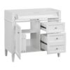 Bathroom Vanity Without Top Sink, Modern Bathroom Storage Cabinet With 2 Drawers And A Tip-Out Drawer, Frame (Not Include Basin Sink) - White - Image 2