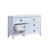 Safari - 6 Drawer Master Dresser With Interlock Drawer Feature Drawer Slide And Interlock Pre-Assembly, Wide Dressers For Bedroom 6 Deep Drawers For Closet Organizer - Classic White - Image 4