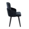 Dahlia - Contemporary Dining Chair (Set of 2) - Gold / Black - Velvet - Image 3