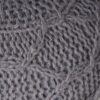 Malibu - Modern Knitted Wool Round Pouf With Handcrafted Design - Charcoal - Image 8
