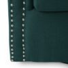 Modern Upholstered Swivel Club Chair With Nailhead Trim - Green - Image 11