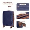 5 Piece Set (20"24"28 +A Travel Bag And A Toiletry Bag), Pp Hardshell Carry On Luggage Set With Tsa Lock Carry On Suitcase Luggage Durable Suitcase - Blue - Image 9