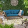 Ottavio - Convertible Sofa Daybed With Water Resistant Cushions - Gray / Teal - Image 3