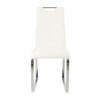 Modern Dining Chair (Set of 2) With Cloth Upholstery And Electroplated Metal Legs - White - Image 7