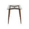 Clara - Contemporary Table - Walnut / Clear - Image 2