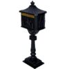 Cast Aluminum Mail Box, Postal Box, Mailbox - Black - Image 5