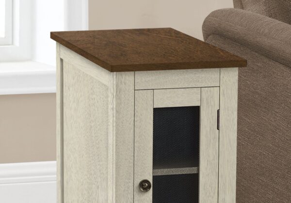 Accent End Table Transitional - White