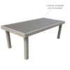 Balcones - Outdoor Furniture, Wicker Rectangular Dining Table - Gray - Image 3