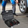 Tool Set Socket And Ratchet Wrench Toolbo 71 Pieces Toolbox Universal Home Car Repair Tool Set For Men Homeowners Diy Enthusiasts And Mechanics - Black - Image 9