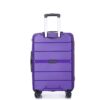 Hardshell Suitcase Spinner Wheels Pp Luggage Sets Lightweight Durable Suitcase With Tsa Lock, 3 Piece Set (20/24/28) - Purple - Image 10