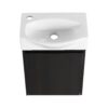 Modern 16" Bathroom Vanity Sink Combo With Ceramic Sink And Cabinet For Small Spaces - Black - Image 14