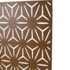 Freestanding Decorative Metal Privacy Screen For Deck Balcony Patio - Brown, Steel, 76" H X 48" W - Image 6