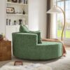 360° Swivel Chair Accent Barrel Chair Swivel Round Sofa Chair With 3 Removable Pillows For Living Room, Office And Hotel - Green - Image 14