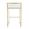 Fuji - Contemporary Counter Stool (Set of 3) - Gold / White - Image 5